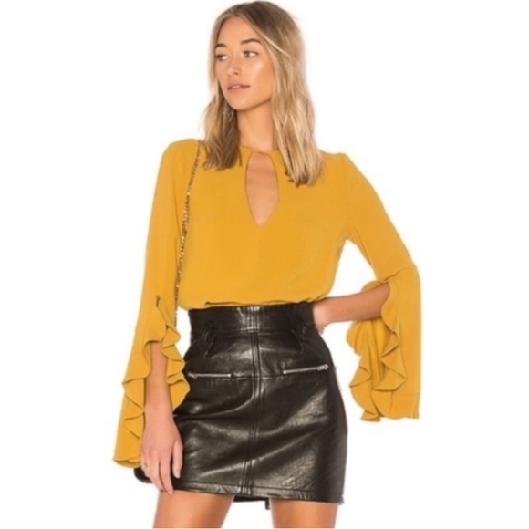 C/MEO Collective Tops - C/MEO Collective Ruffle Sleeve Blouse Small